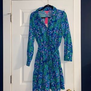 Eileene Long Sleeve Fit & Flare Shirtdress